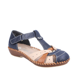 Sandały RIEKER M1655 blau kombi