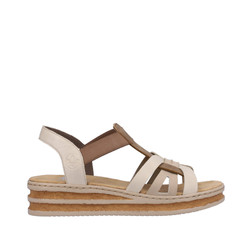 Sandały RIEKER 62918 Beige kombi