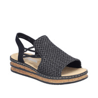 Sandały RIEKER 62941 Schwarz