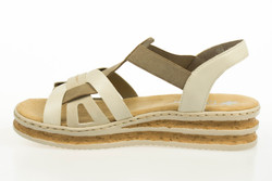 Sandały RIEKER 62918 Beige kombi