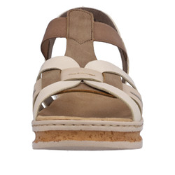Sandały RIEKER 62918 Beige kombi
